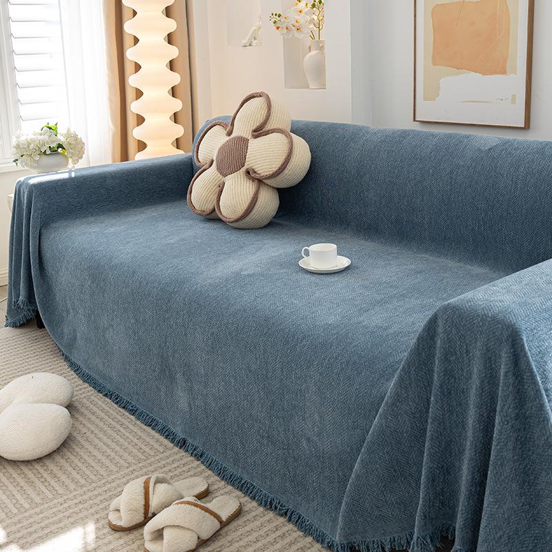 Chenille Sofa Towel Soft And Comfortable Air Conditioning Blanket Sofa Decorative Cover Four Seasons Universal Couch Cushion