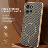 For Motorola Edge 50 5G Phone Case Carbon Fiber Textured Electroplated TPU Back Cover