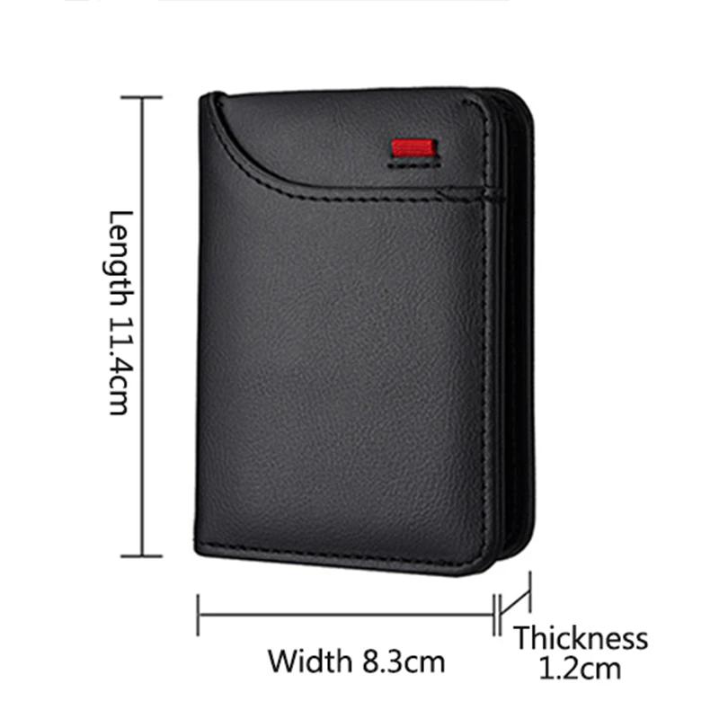 PU Leather Car Wallet Card Holder for Mitsubishi Outlander Lancer ASX Mini Credit Card Case Portable Auto Accessories