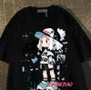 Japanese-style Cartoon Girl Print Short-sleeved T-shirt, Men's and Women's Trendy Brand, Niche Pure Cotton Top