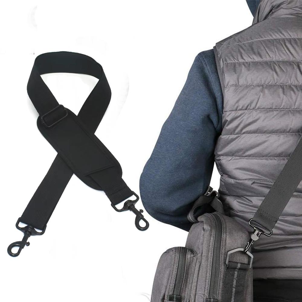 Nylon Taschengurt Herren Taschen Schultergurte Aktentasche Laptop Umhängetaschen Gürtel Zubehör Gepolstert mit Metall Drehhaken 155cm