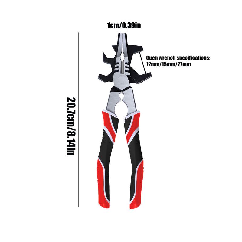 Pliers For Welding 8 Inch High Carbon Steel Welding Pliers For Electrical Anti-Rust Multi-Functional Non-slip Comfort Handles
