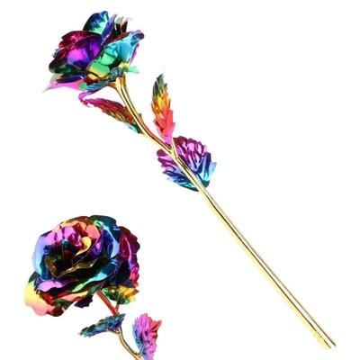 Multi-Color Gold Plated Rose Flower Romantic Valentine’s Day Mother's Day Gift Garden Decoration Flower Decoration