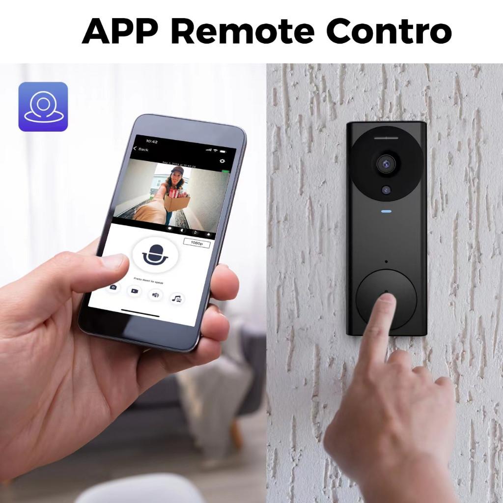 Smart Video Doorbell Wireless WiFi Household Doorbell Camera Night Vision Bidirectional HD Door Eye Camera