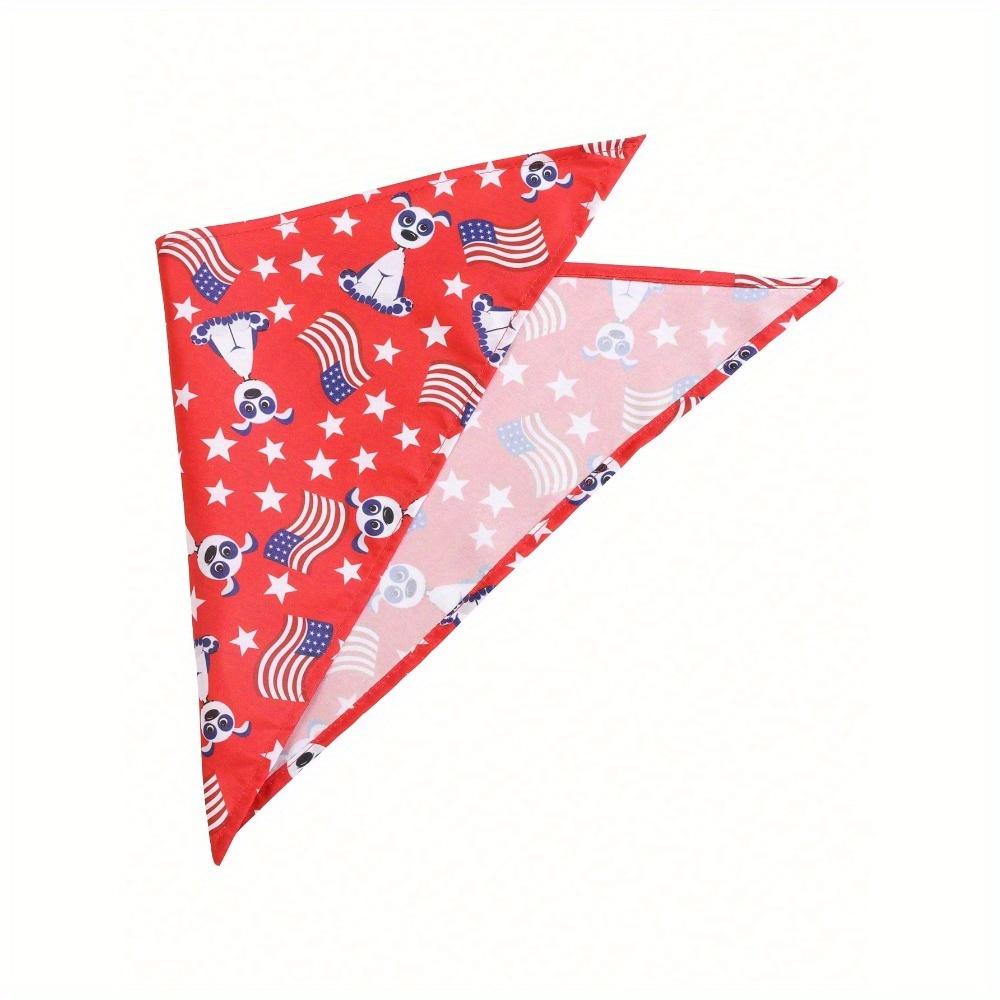 65cm Extra Large Independence Day Pet Triangle Bandana, American Flag Print Dog Bib, Cat Dog Scarf