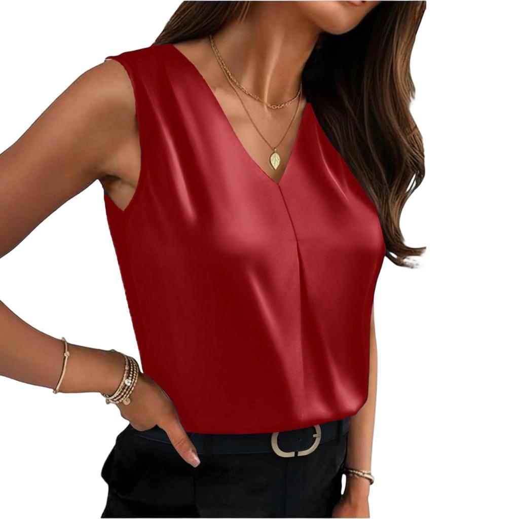 Women's -color Fashionable Business Work Shirt Formal T-shirt Top