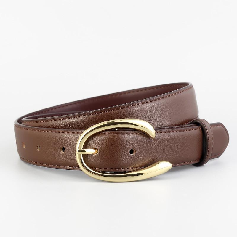 

Leather Ladies Belt With Letter C Buckle For Casual And Formal Wear