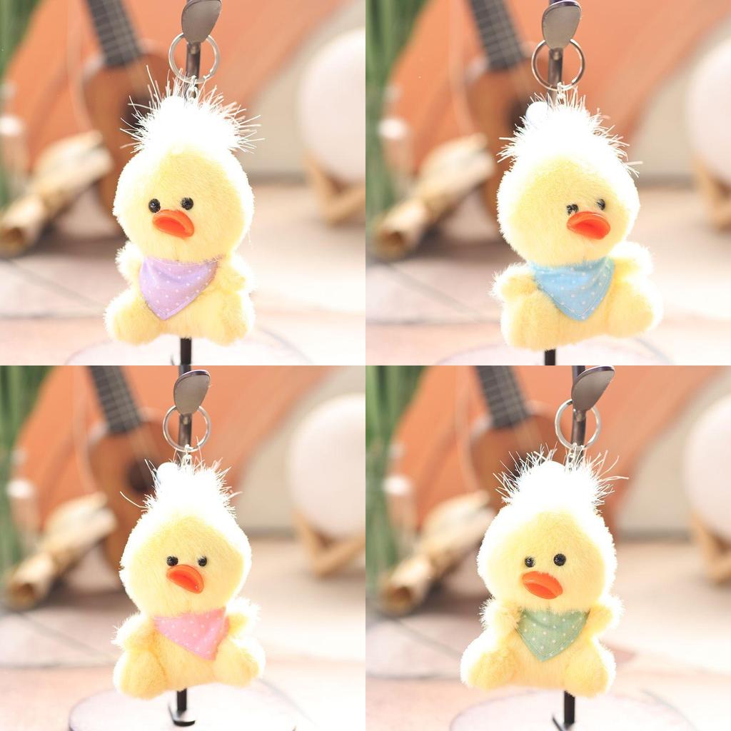 Cute Yellow Duck Plush Keychain With Super Soft Short Plush For Bag Decoration And Gift