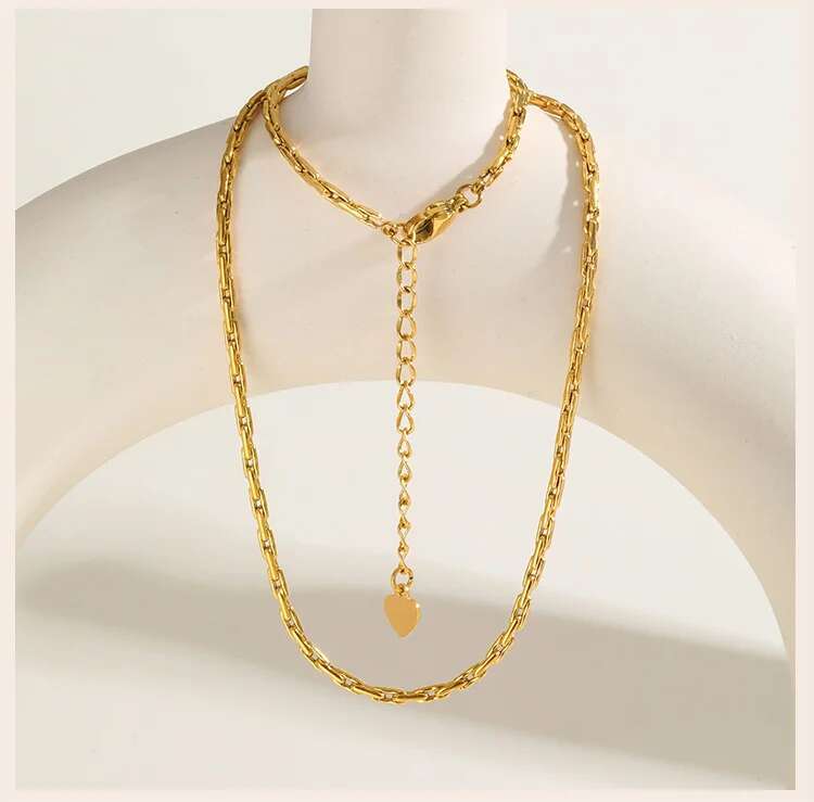 Stainless Steel Chain Necklace for Women,  0.6/0.8/1.0mm/1.8mm/2.3mm Thin Italian Choker Necklace 40cm-45cm