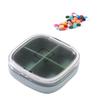 Travel Medicine   4 Compartments Small Medicine Box Sealed Medicine Case Portable Vitamin Container