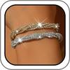 Bling Silver Rhinestone Stretch Tennis Gold Bracelet for Women Jewelry Gift