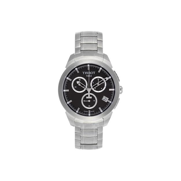 Tissot Men's Gray Sports Series Quartz Movet 100M Water Resistant Watch 43Mm Dial Titanium Case Titanium Bracelet Watches T069.417.44.061.00