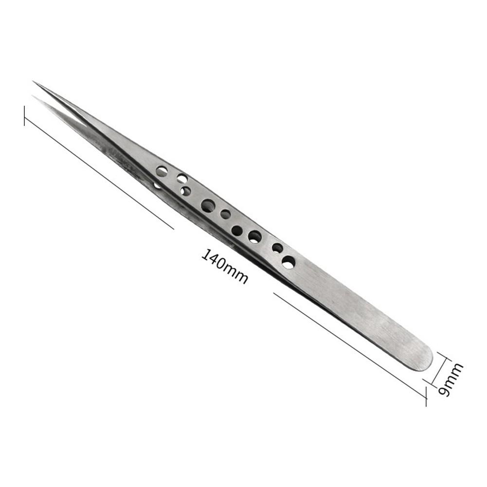 Small Tweezers Stainless Forceps Straight Tip 124-140mm 1pcs