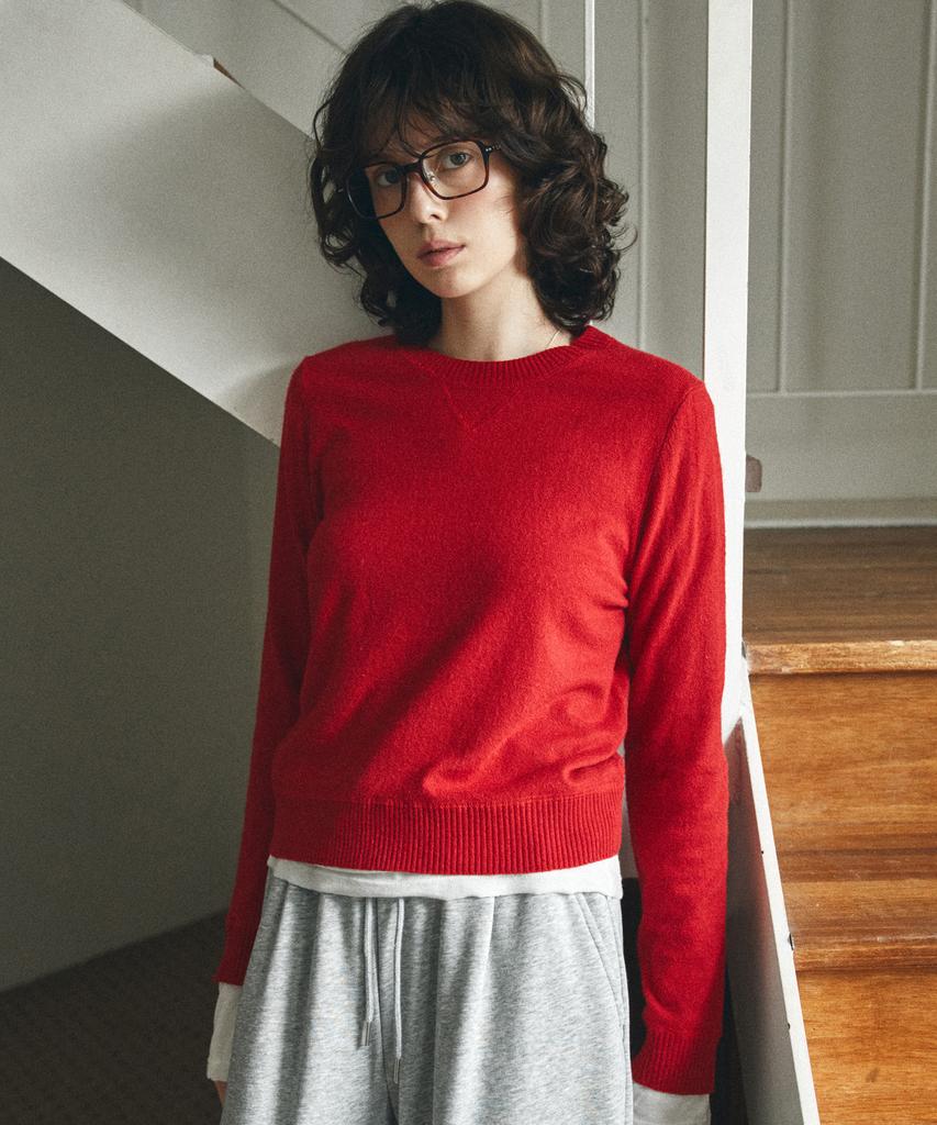 Banwonateullie Kn4288 Essential Round Knit_Red