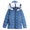 New Women's Cotton-padded Jacket Short Jacket Large Fur Collar Removable Hat Women's Down Cotton-padded Jacket Women's Large Size Cotton-padded Jacket