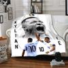 Star Player Kylian Mbappé Blanket Warmthful Decor Perfect for Office Office Chair Seaside Four Seasons Multipurpose Modern