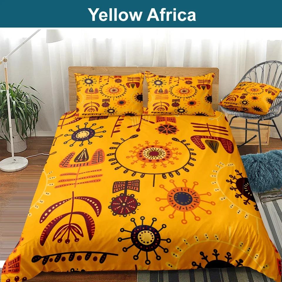 African Print Bedding Sets Bed Sets Duvet Cover Set Pillow Covers Luxury Bohemia Decoration Textile Bohemian Style NO Bed Sheet