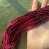 5 Strang, Facettierte Naturstein Spinell Perlen, Mode Weinrot Lose Zwischenperlen, 2mm, 3mm für DIY Halskette, Armband, Fußkettchen Zubehör Handwerk 38cm
