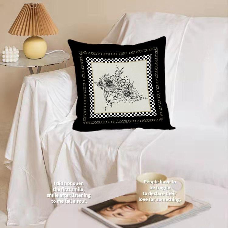 American Retro Art Pillow Case Living Room Sofa Bedroom Backrest Cushion Geometric Art Pillow Home Decoration