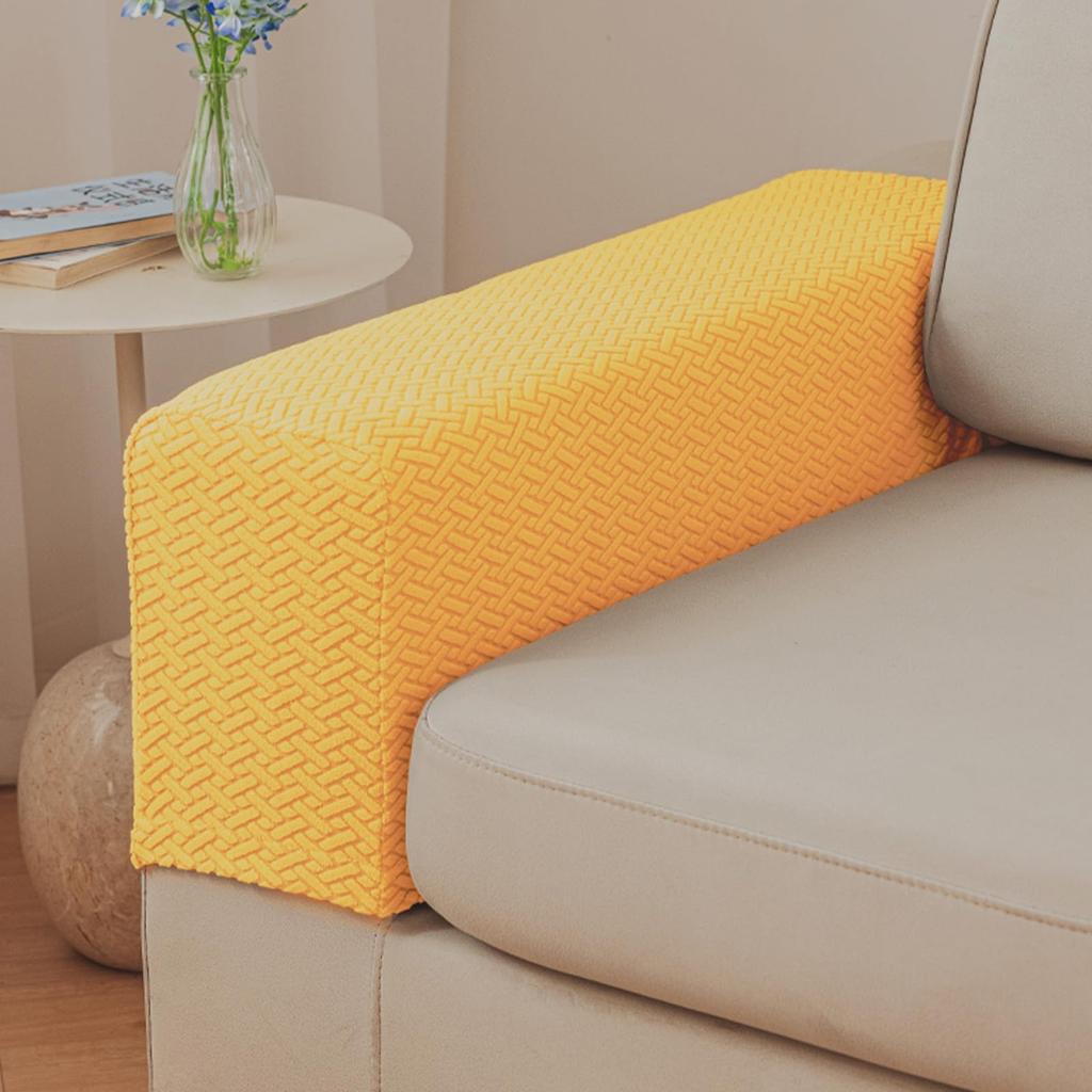 Couch Arm Covers,Sofa Arm Covers Set Of 1 Polyester Stretch Anti-Slip Furniture Protector Washable Armchair Slipcovers