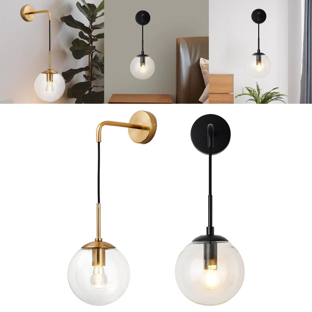 Modern Led Wall Lamp Glass Ball Sconce Lighting Indoor Living Bedroom Kitchen