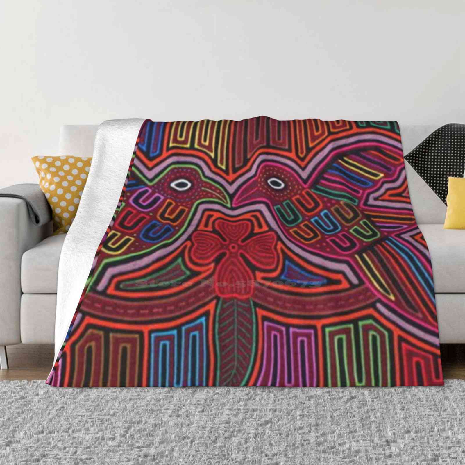 Mola De Panama Four Seasons Comfortable Warm Soft Blanket Mola De Panama Mouth Cover 30x40in