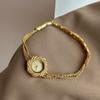 Elegant Gold Bracelet Ladies Watch Retro Luxury Women's Quartz Watch Fashion Ultra Thin Chain Jewelry Watch Gift for Women