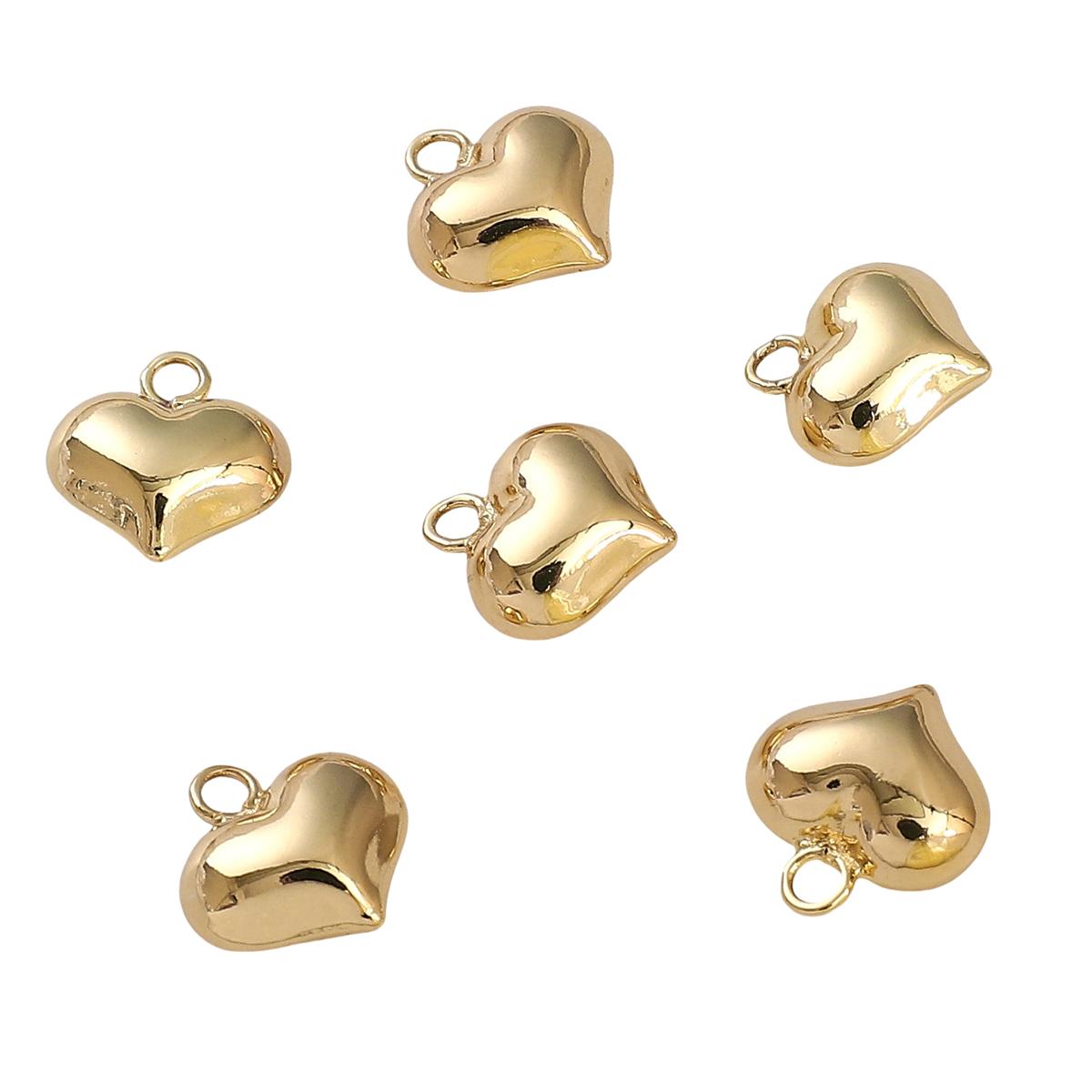 

Медный одиночный подвесной двухсторонний изогнутый кулон в виде персикового сердца для изготовления ювелирных изделий своими руками, аксессуары для рукоделия 12x13mm