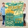 Tropical Beach Style Pattern Flannel Printed Blanket Suitable for All Seasons Suitable for Living Room Office Sofa and Travel