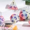 Cusdie Multilayer DND Dice Resin Glitter Die 7Pcs D4-D20 Multicolour Polyhedral Dice Set for D&D Tabletop Role Playing Games