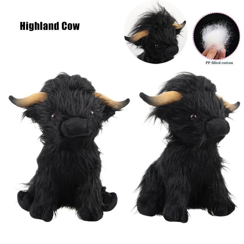 Urocza pluszowa zabawka krowa szkocka rasy Highland, 11 cali