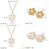 Collection de Bijoux Floraux de Designer Printemps en Acier Inoxydable Pour Dames Usage Quotidien