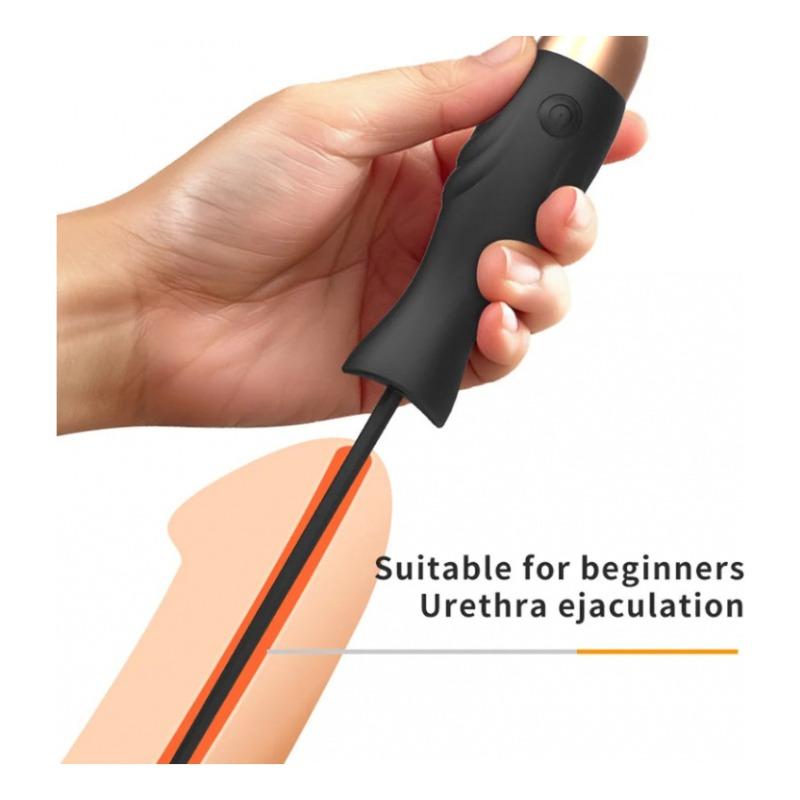 Men Adult Sex Toys Urethral Circulation Cath Vibrator USB Rechargeable Silicone Vibrating Urethral Prostate Massage Masturbator