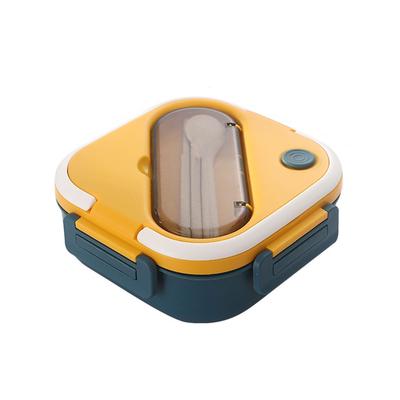 Bento Box Plastic Compartments Insulated Leakproof Lunch Box for School Work Microwave Safe Dark