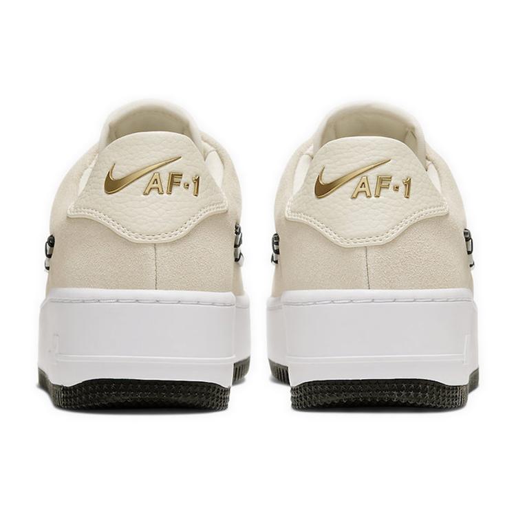 New Nike Air Force 1 Sage Low Lx Light Cream Black Women's CI3482-200