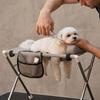 Anti-Tip Folding Pet Grooming Hammock Stainless Steel Frame Cat Nail Trimming Station  Household