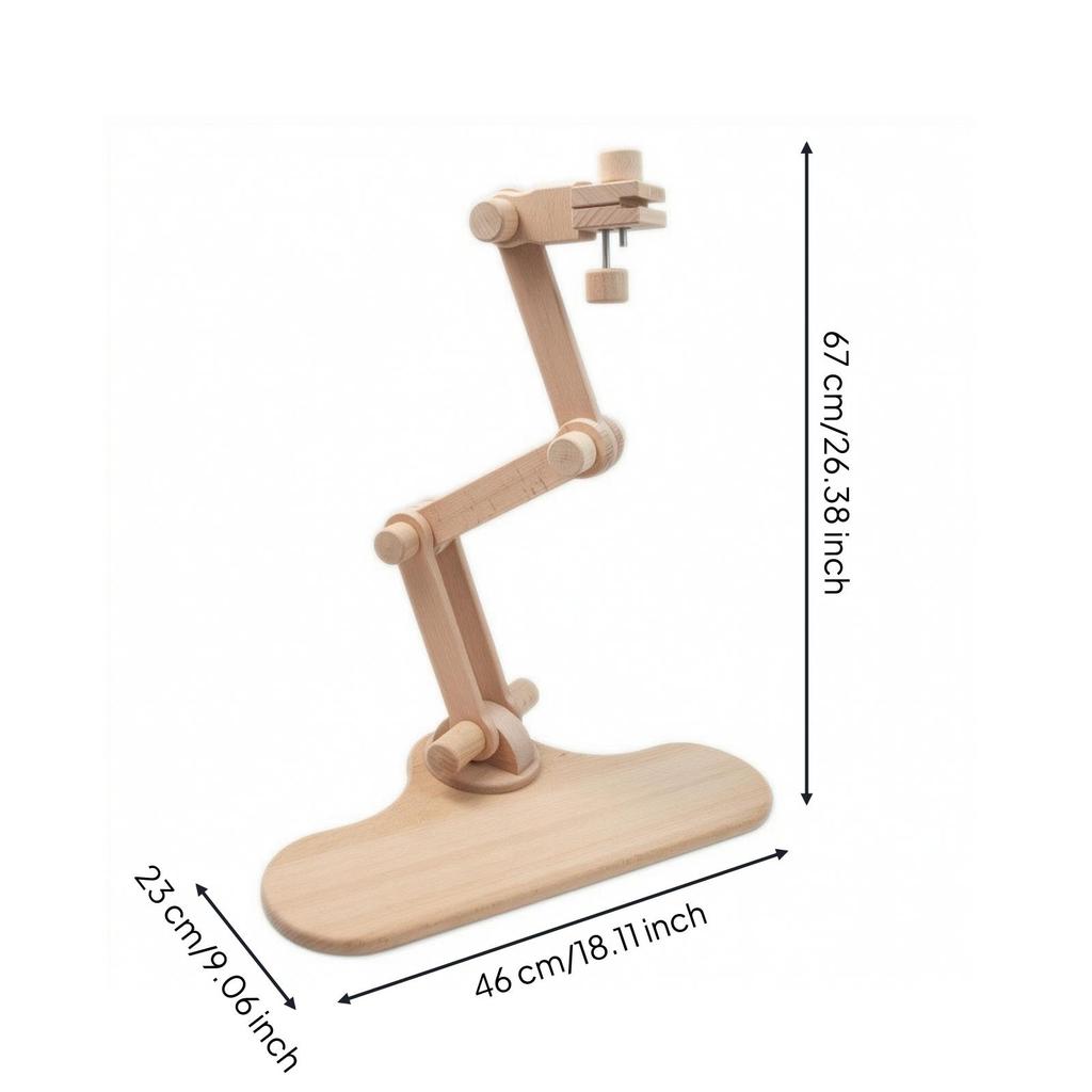 Adjustable Cross-Stitch Stand 360° Rotatable Embroidery Hoop Holder Handsno-Hand