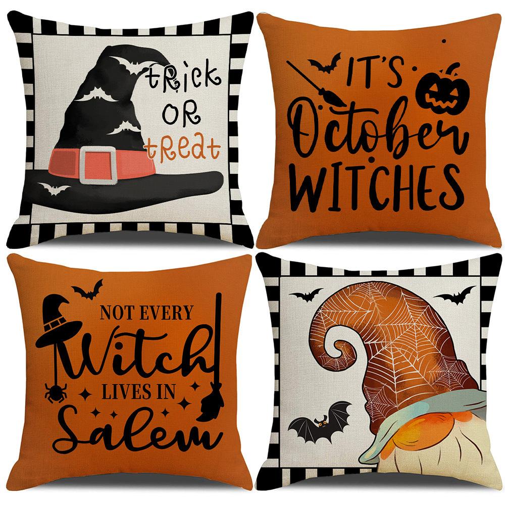 Halloween Pillowcase Pumpkin Skull Funny Ghost Cushion Cover Sofa Living Room Decoration Pillow