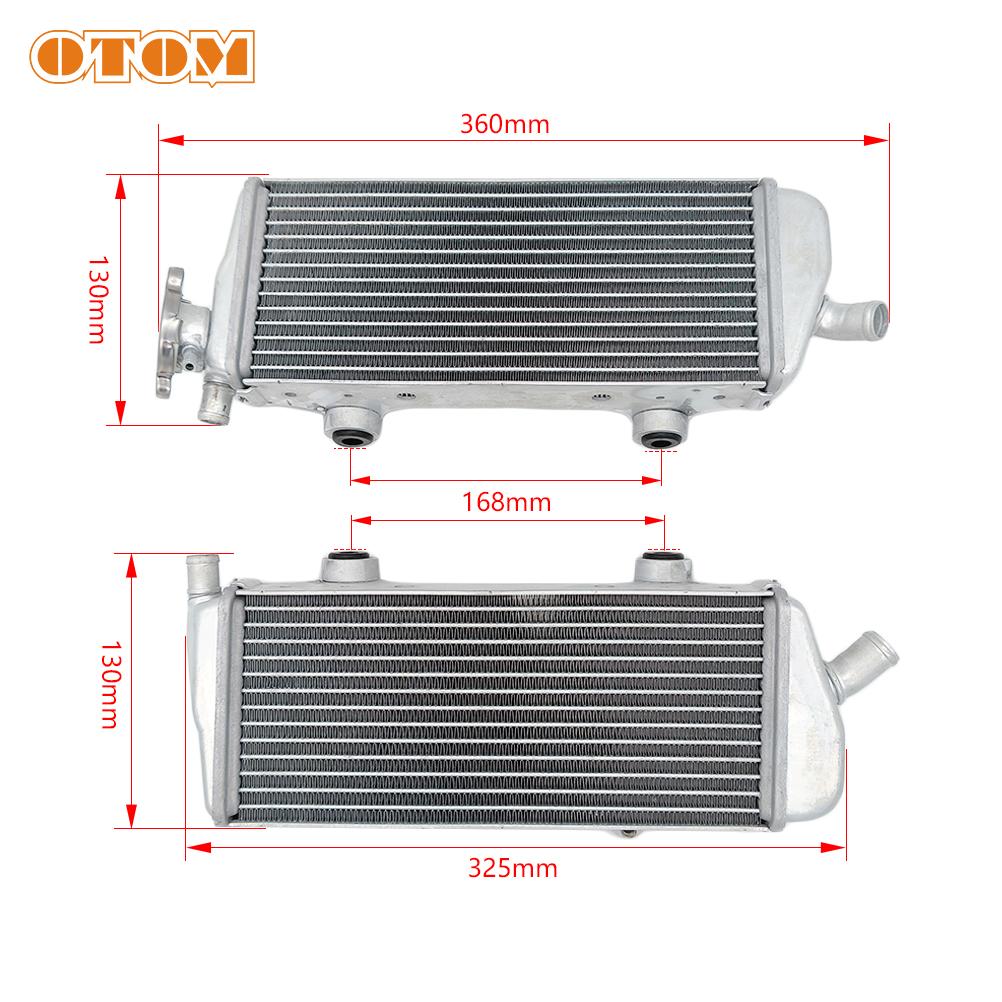 OTOM Motorcycle Left Right Radiator Engine Cooler Aluminium Cooling For KTM SXF XCF SMR HUSQVARNA FC FS 250 350 450 2007-2015