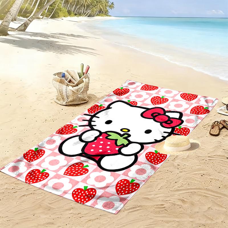 1pc Hello Kitty Beach Towel, Multi-functional Beach Towel for Outdoor Activities Beach Swimming and Travel