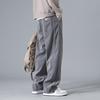 Men's Corduroy Wide-Leg Pants: Trendy, Casual, Large Size for All Seasons