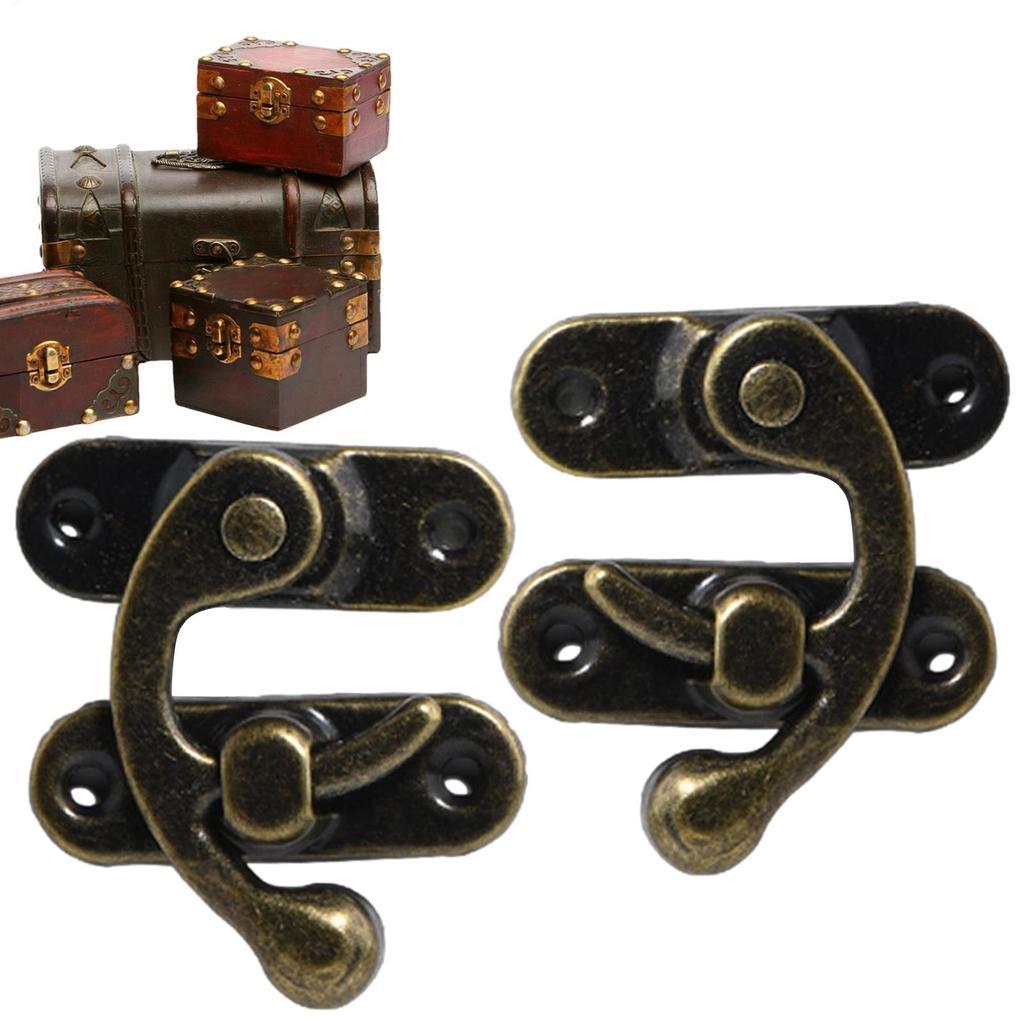 Wooden Box Toggle Latch Hasp Hook Lock Closure for Jewelry Chest Gift Wine Case Leather Bag Handbag Suitcase with Screw