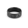 Antique Distressed Stainless Steel Men's Viking Triangle Symbol Ring