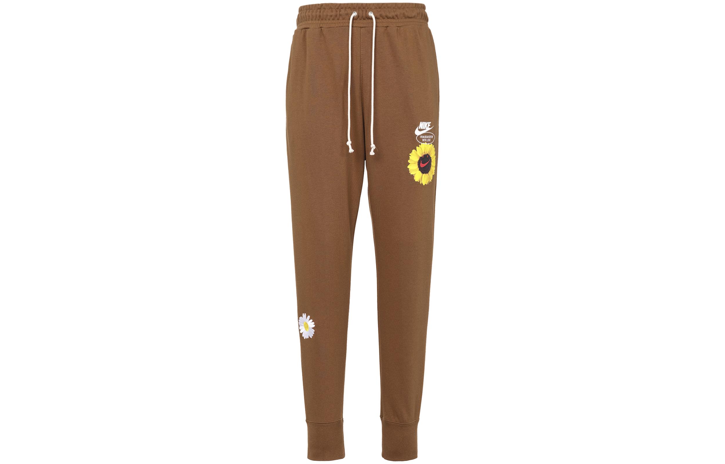 Nike Knitted Sweatpants Men s Brown Moderate Cuffed Pants DM5013-204 L