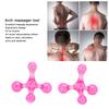 2 Stück Fußgewölbemassagegerät Mini Handheld 4 Kugeln Entspannung Akupressur Fußgewölbemassagegerät für Bein Arm Rosa