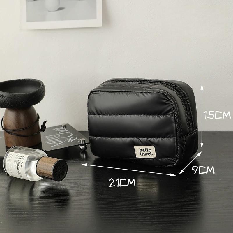 Make Up Bag Large Capacity Waterproof Makeup Handbag Travel Cosmetic Toiletry Storage Pouch Elegant Ladies Square Zipper Bag