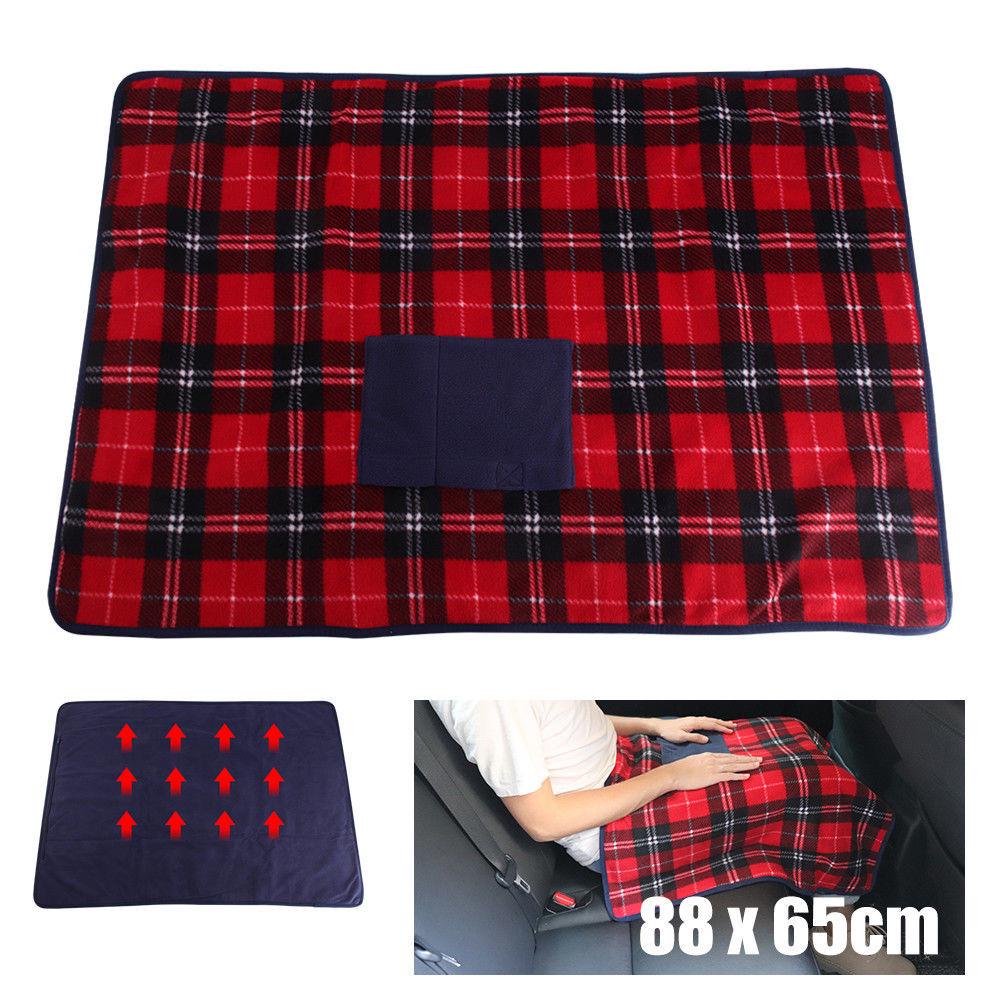 Portable 5V USB Electric Heated Car Use Winter Warm Blanket Cover Heater