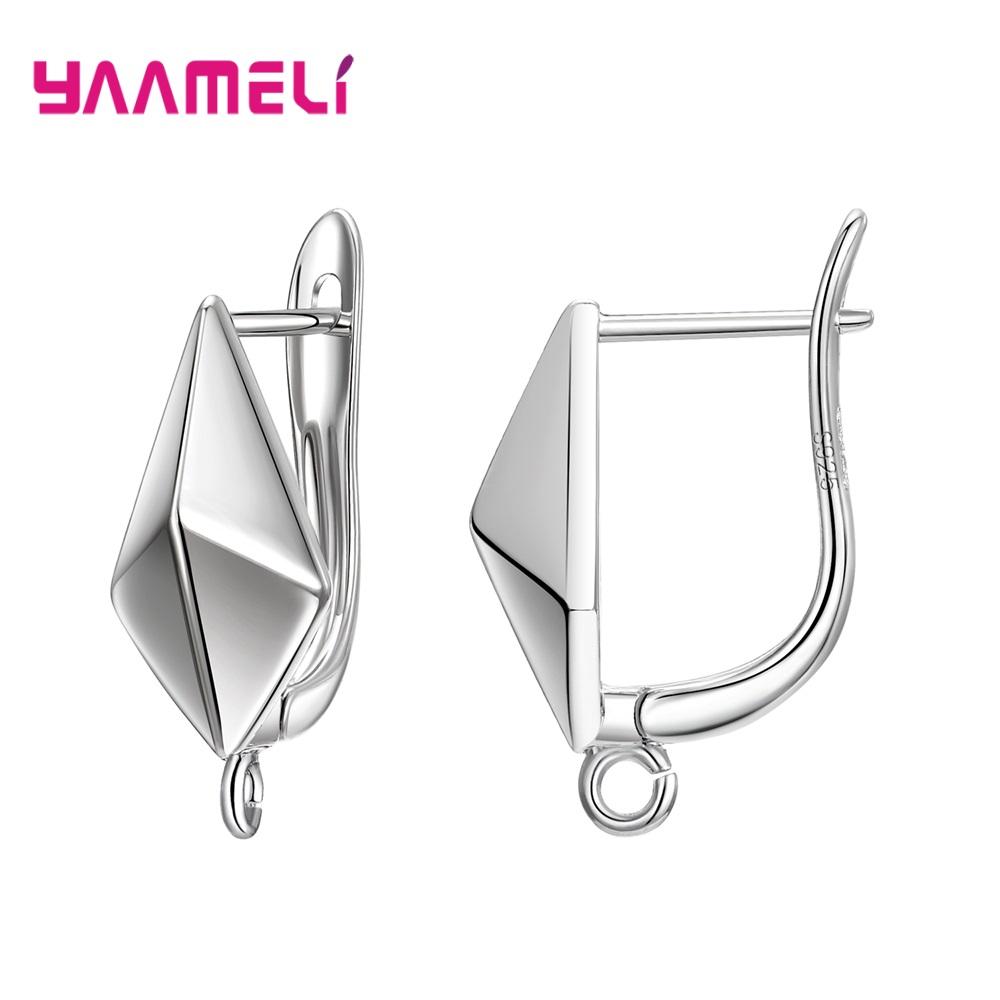 Real 100% S925 Sterling Silver Findings Earrings Leverback Earwire Fittings Components Accessories Handmade Supplies