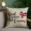 Brand S-Save The Queen Cushion Cover Plush Fabric Soft Double-Sided Printed Invisible Zipper Sofa Pillow Case Home Decor