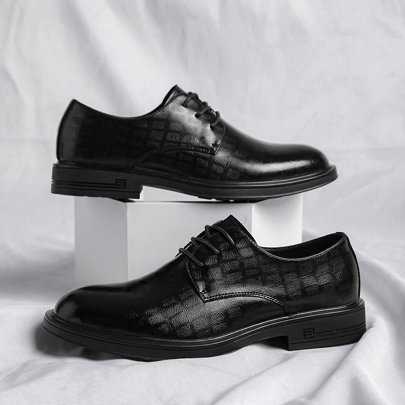 3282 Men's Shoes New Men's Leather Shoes Men's Black Casual Leather Shoes Men's Formal Leather Shoes Business Wedding Groom Shoes